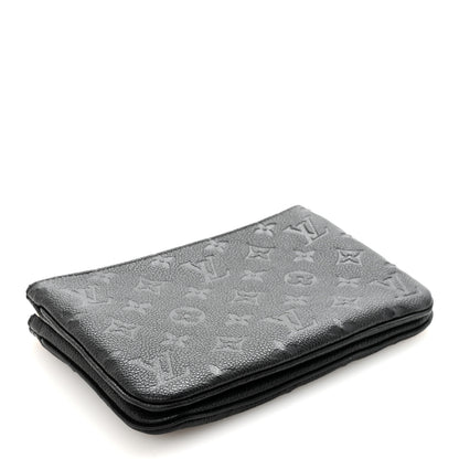 Louis Vuitton Empreinte Double Zip Pochette Black 4 of 8