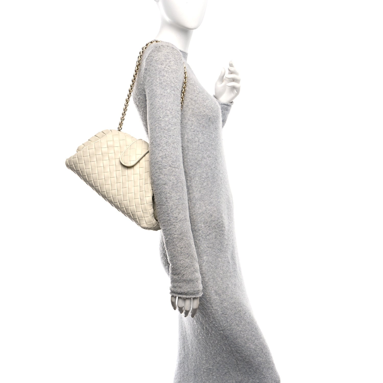 Bottega Veneta Nappa Intrecciato Teen The Lauren 1980 Clutch With Chain String 2 of 9