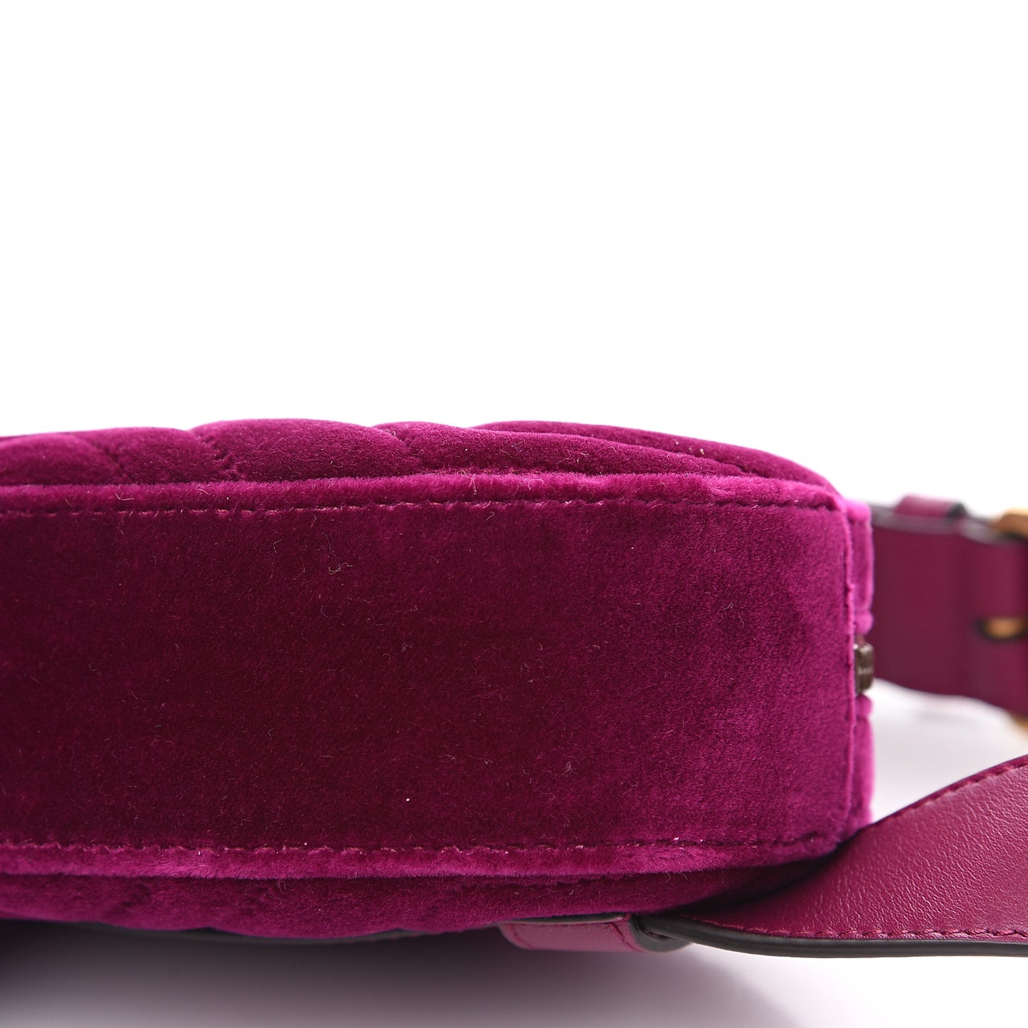 Velvet Matelasse GG Marmont Belt Bag 85 34 Fuchsia Violet Cyclamen