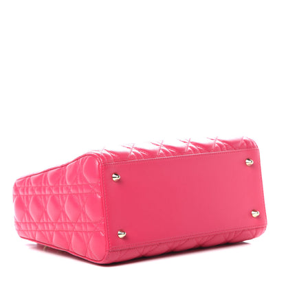 Christian Dior Lambskin Cannage Medium Lady Dior Pink 4 of 12