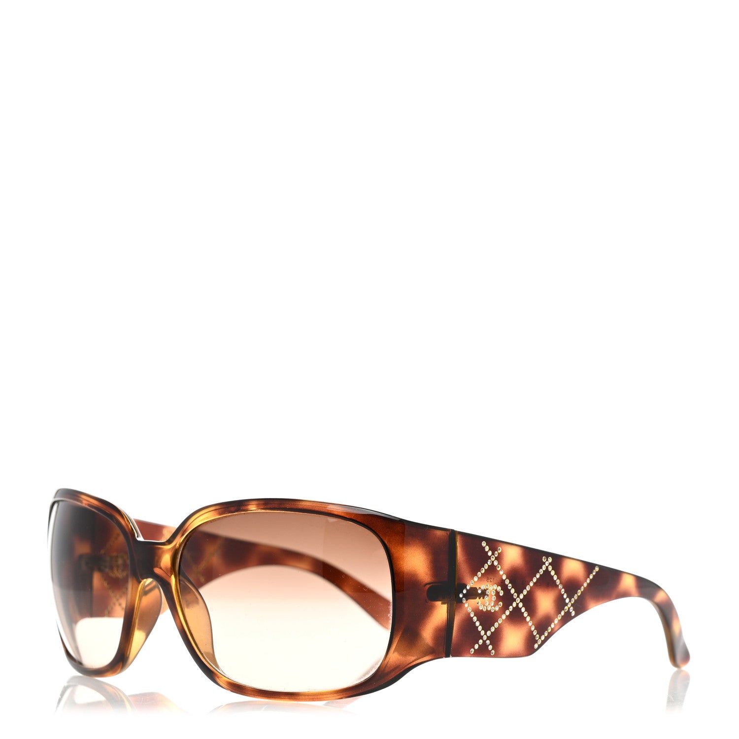 Chanel Acetate Crystal CC Sunglasses 5080-B Brown 1 of 8