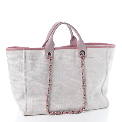 Chanel Canvas Medium Deauville Tote Pink 2 of 9