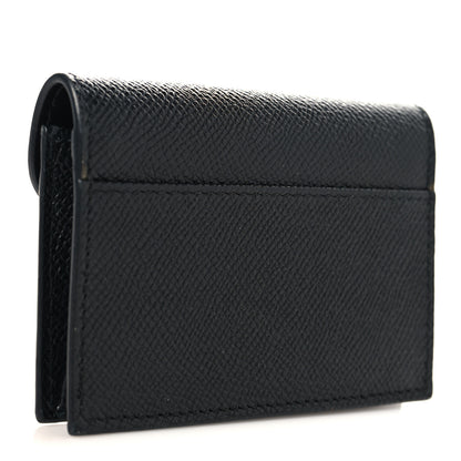 Christian Dior Grained Calfskin Saddle Card Holder Black 3 of 7