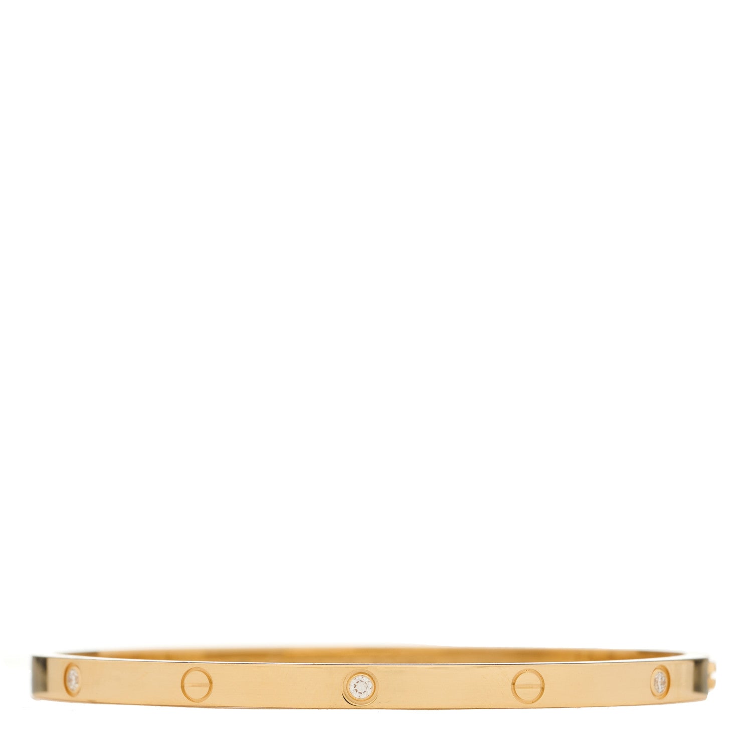 Cartier 18K Yellow Gold 6 Diamond Small LOVE Bracelet 16 2 of 9