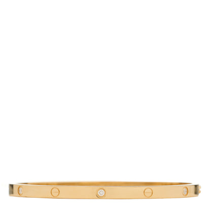 Cartier 18K Yellow Gold 6 Diamond Small LOVE Bracelet 16 2 of 9