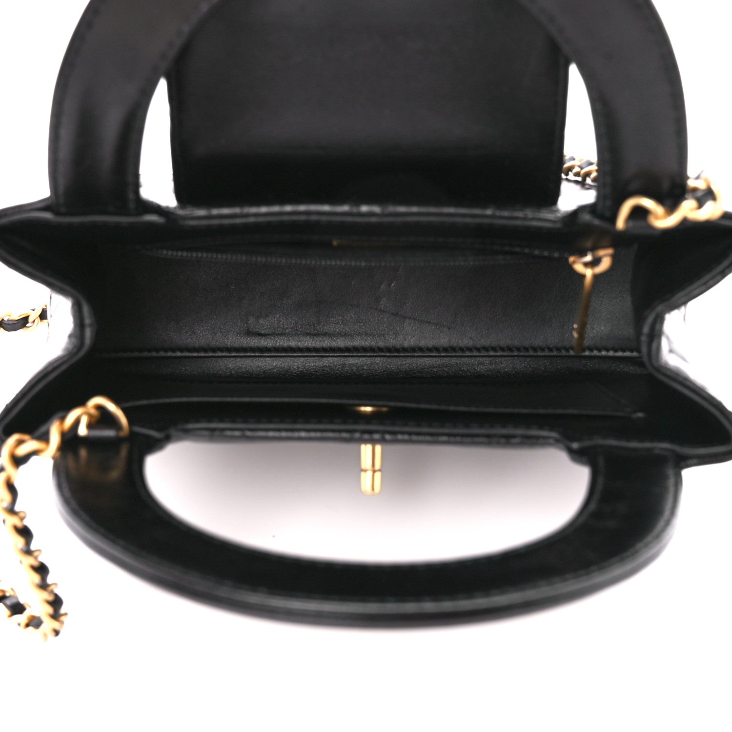 Chanel Shiny Aged Calfskin Quilted Nano Kelly Shopper Black 5 of 10