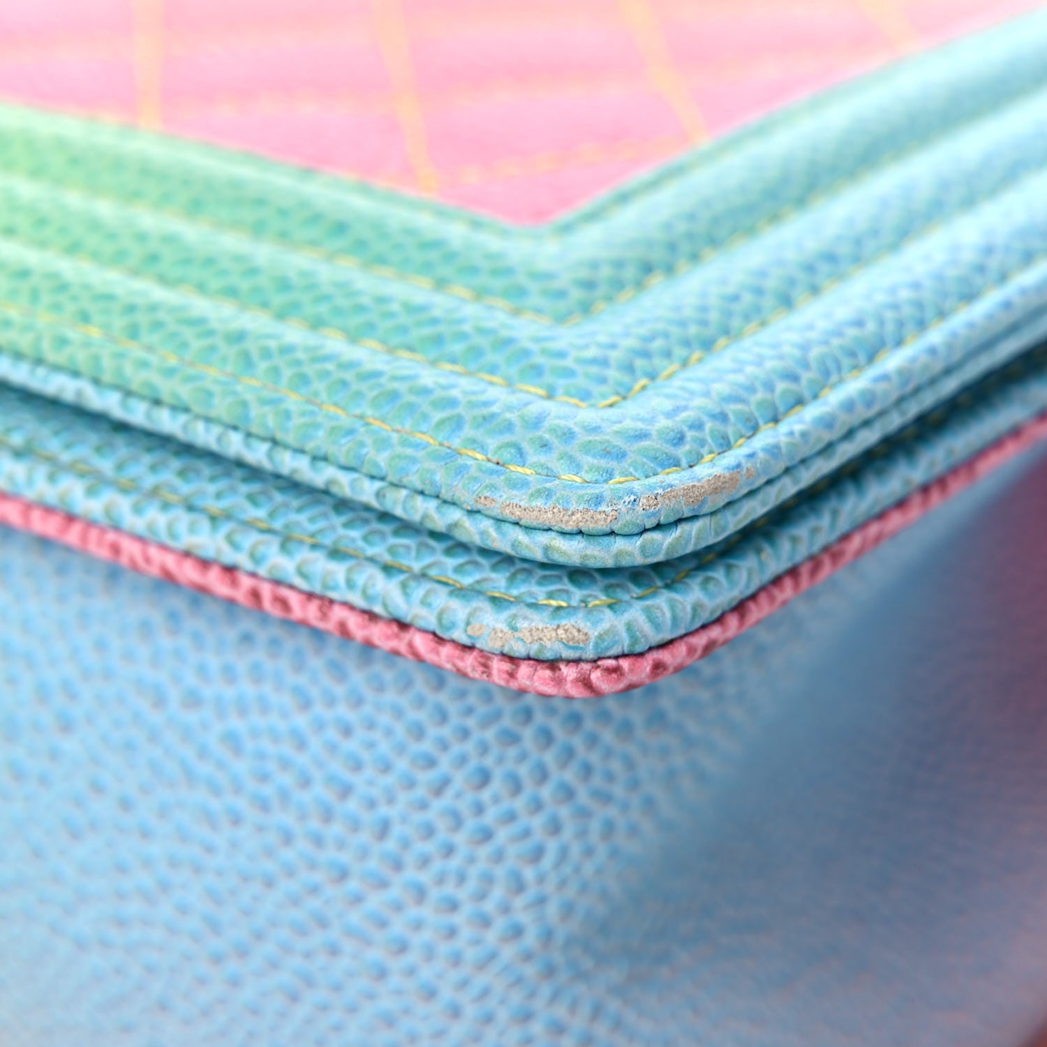 Chanel Caviar Quilted Medium Cuba Rainbow Boy Flap Multicolor 11 of 12