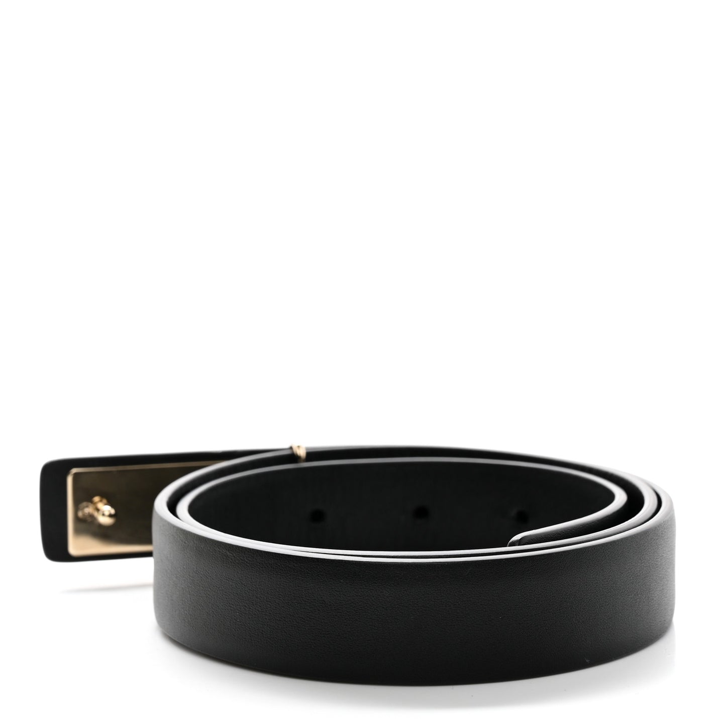 Calfskin Logo Belt 75 30 Black