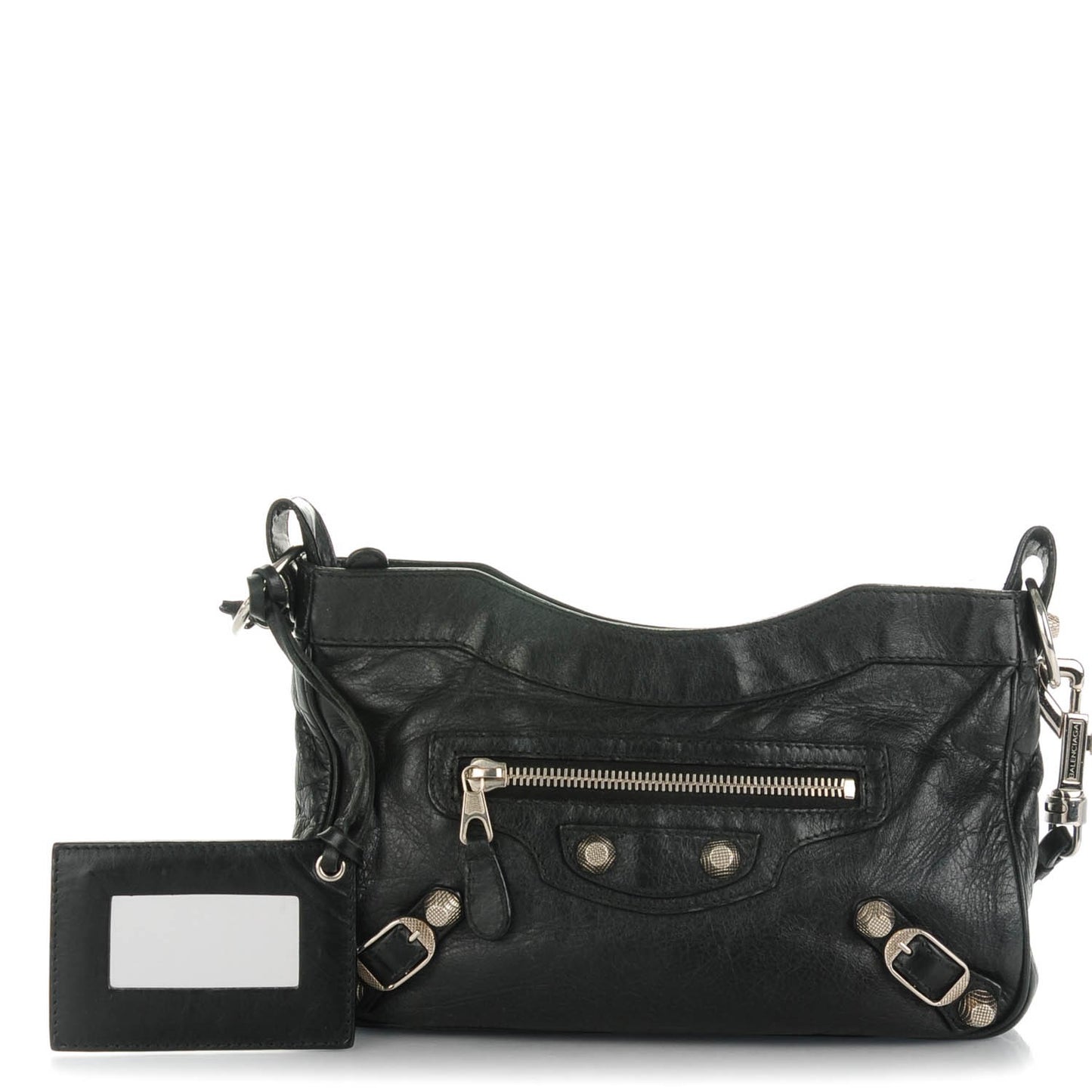 Agneau Giant 12 Silver Hardware Hip Black