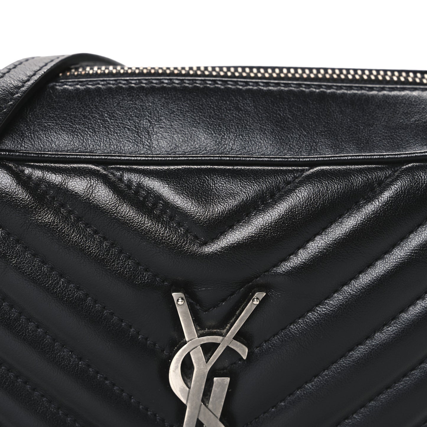 Calfskin Matelasse Monogram Lou Camera Bag Black