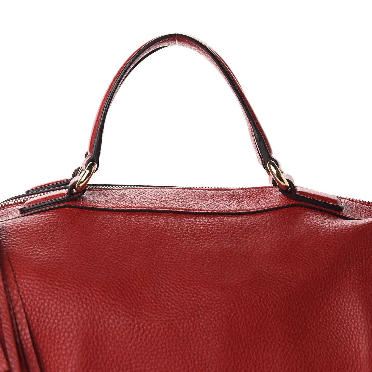Gucci Pebbled Calfskin Medium Soho Boston Red 11 of 11