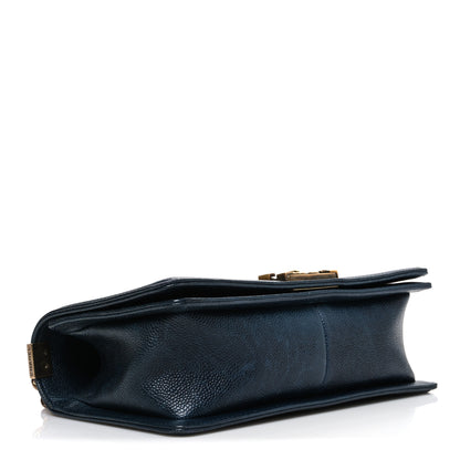 Chanel Caviar Quilted Medium Boy Flap Navy 4 of 10