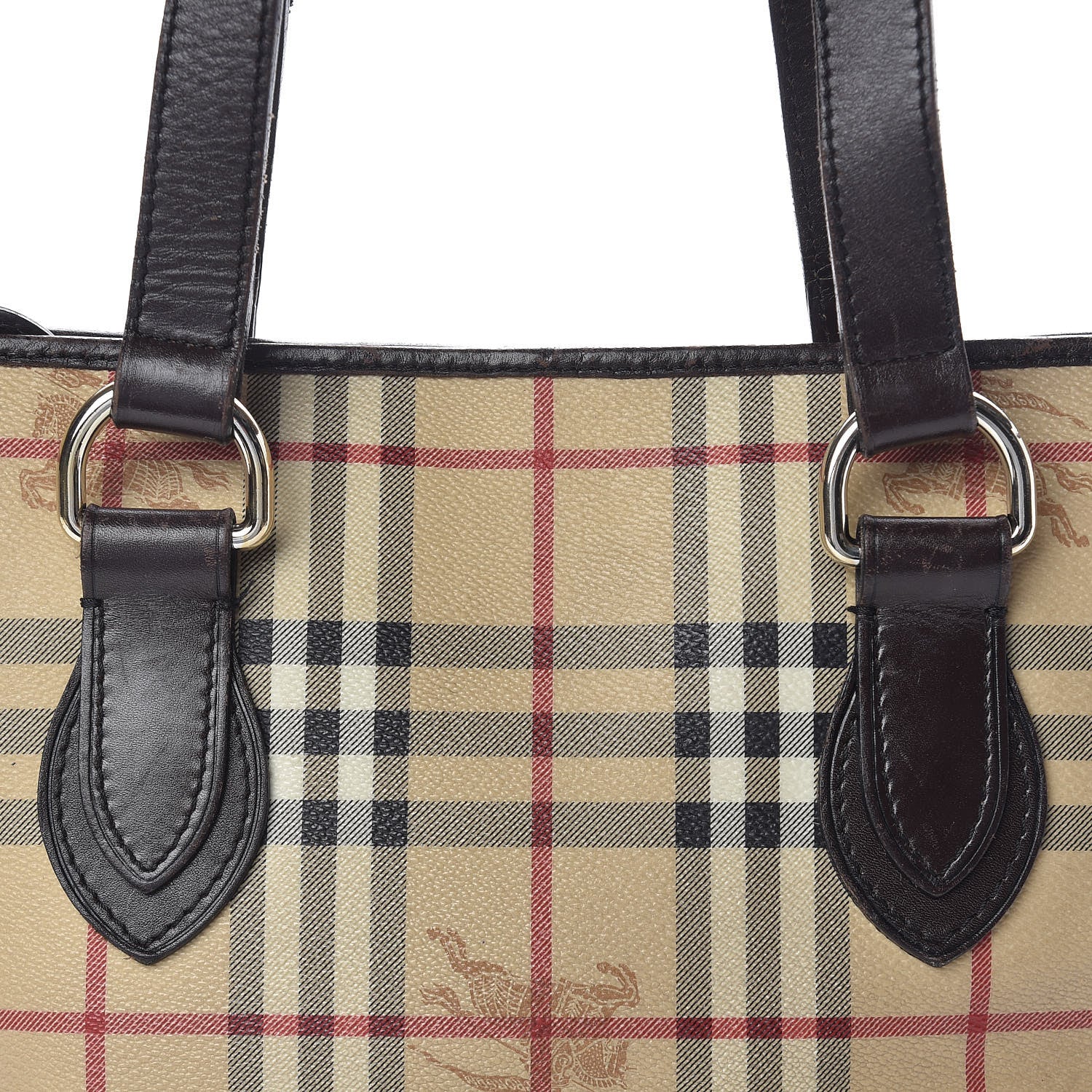 Burberry Haymarket Check Medium Regent Tote Chocolate 8 of 15