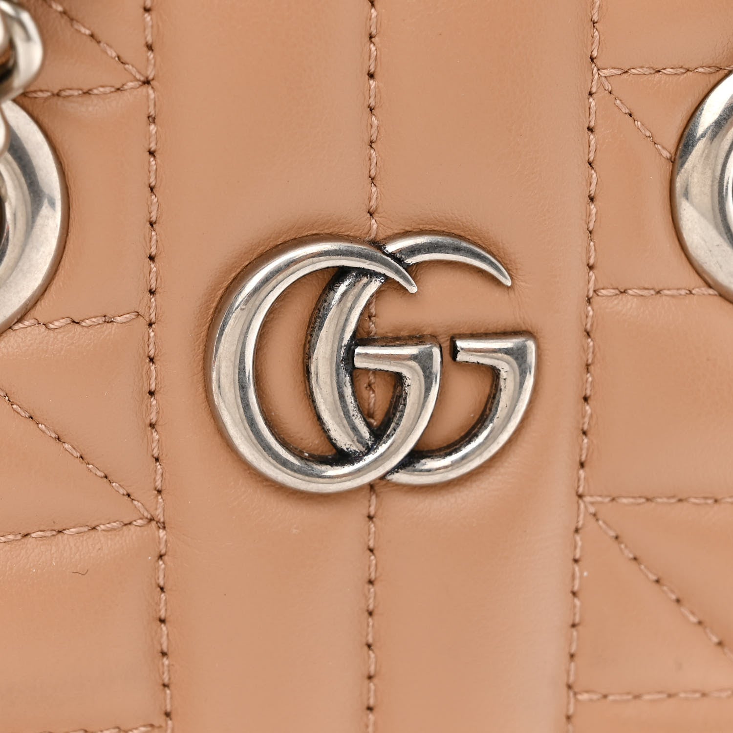 Gucci Calfskin Matelasse Aria Mini GG Marmont Tote Camelia 12 of 13