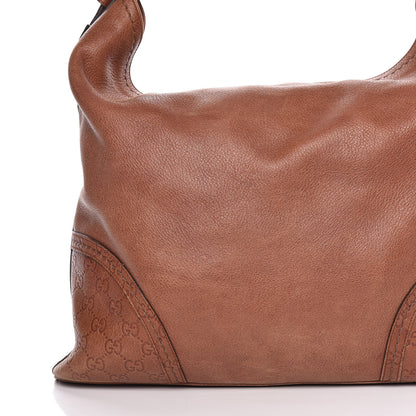 Gucci Calfskin Guccissima Trim Large Signoria Hobo Brown 18 of 19