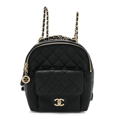Chanel Caviar Quilted Small CC Day Backpack Black 1 of 9
