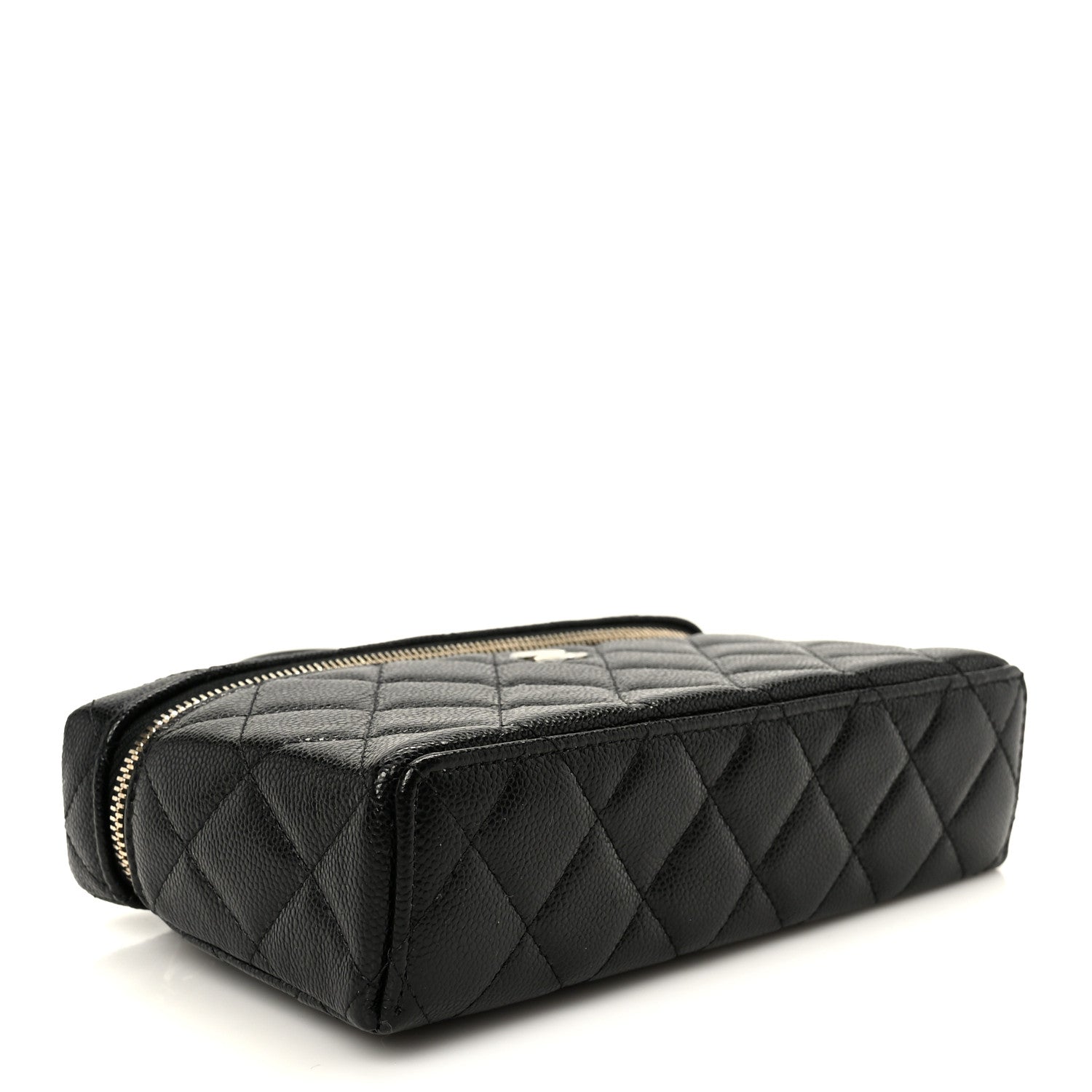 Chanel Caviar Quilted Top Handle Slim Vanity With Chain Black 4 of 11