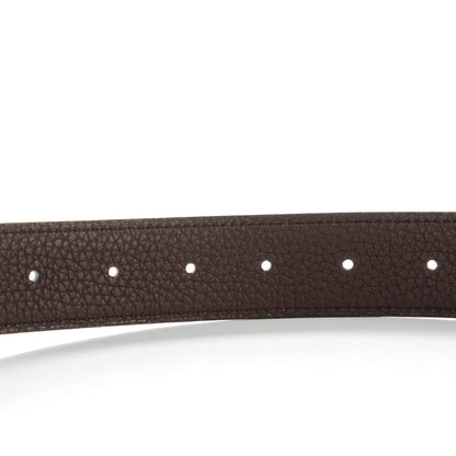 Hermes Box Togo 32mm H Belt 80 Black Chocolate 5 of 8