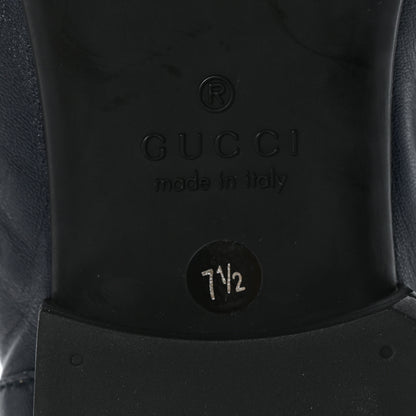 Gucci Calfskin Mens Web Driver Loafers 7.5 Navy 8 of 8