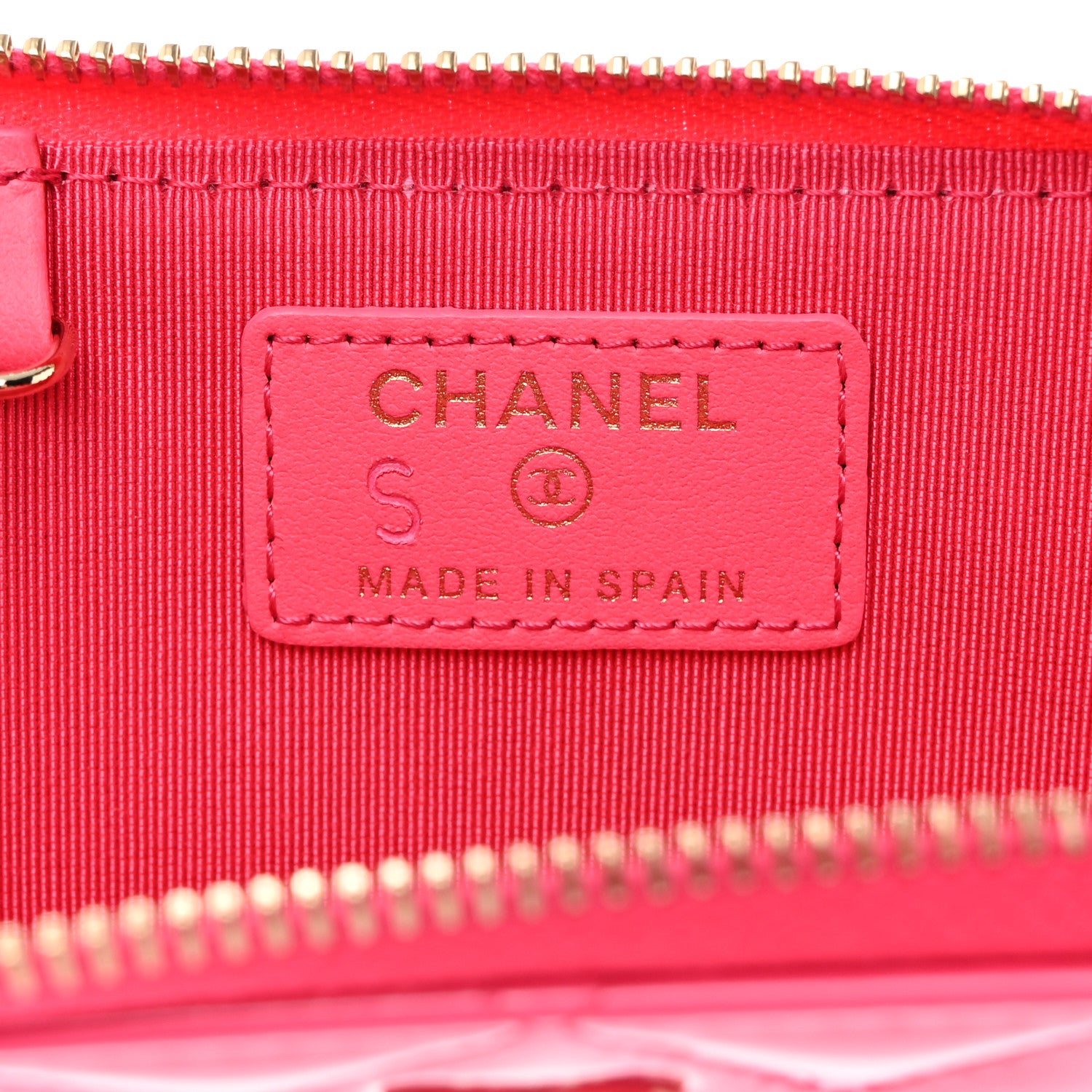 Chanel Patent Quilted Key Holder Case Pink 6 of 9