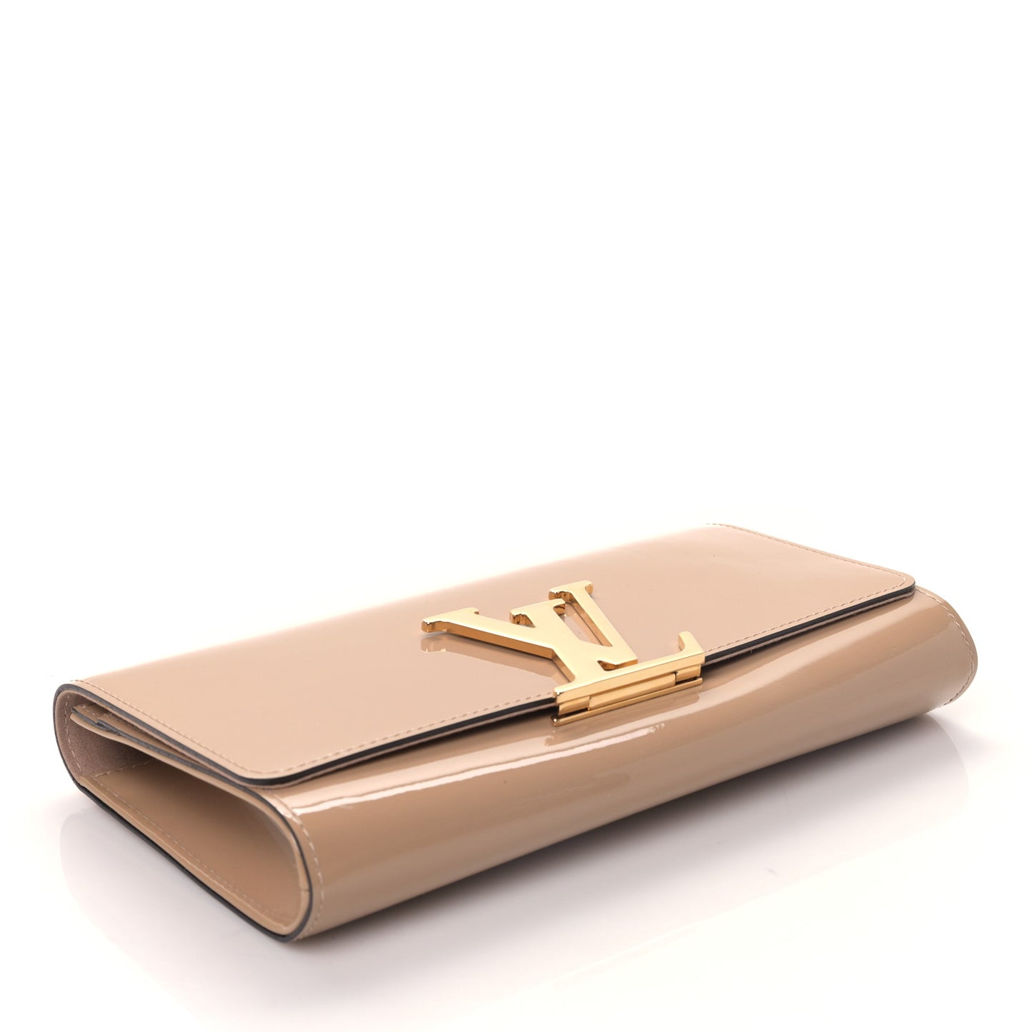 Patent Louise Clutch Nude