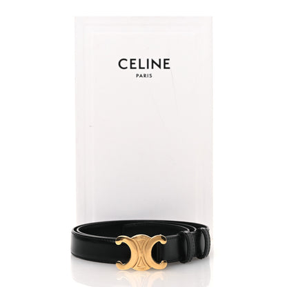 Celine Box Calfskin Medium 25mm Triomphe Belt 90 36 Black 8 of 8