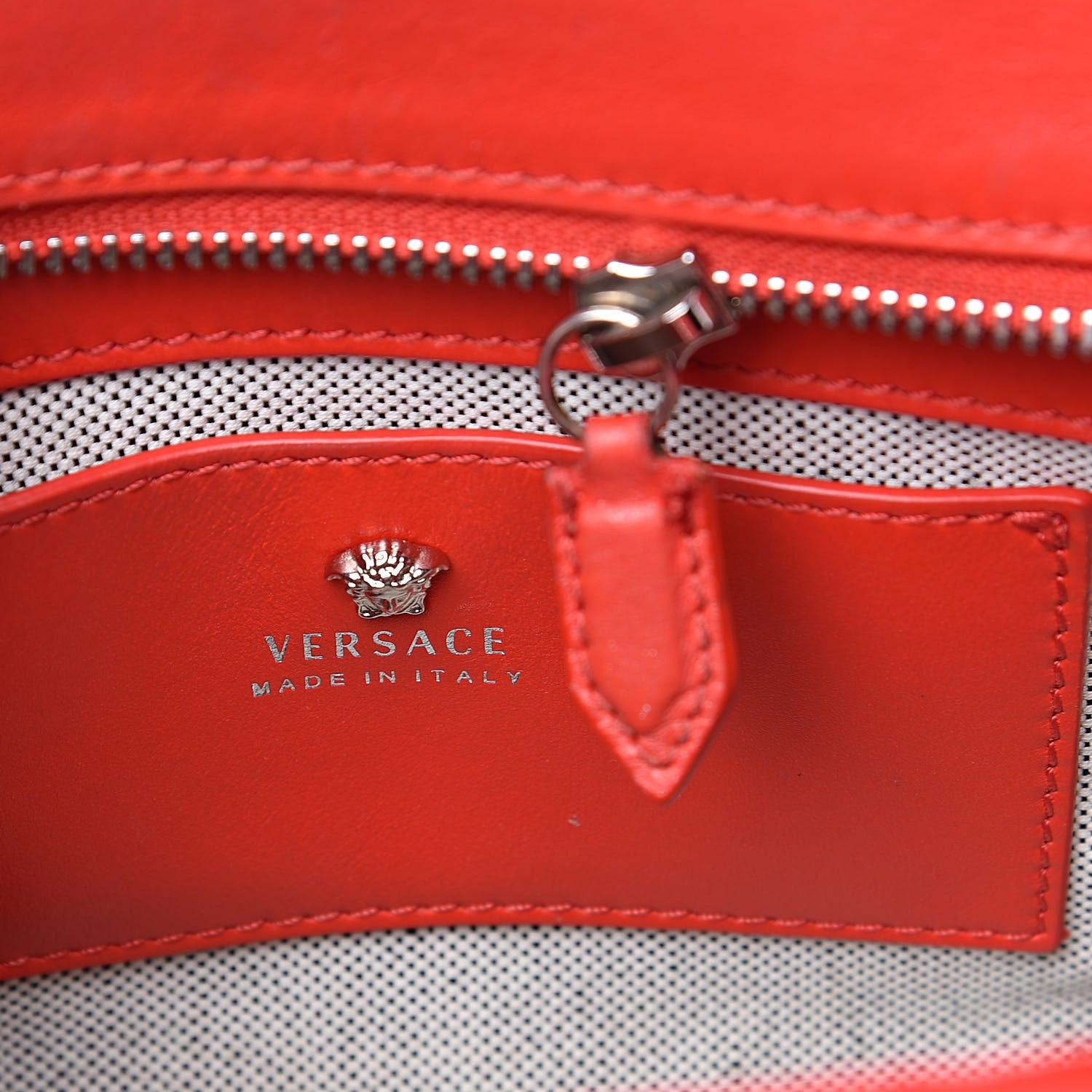 Versace Calfskin Small Palazzo Empire Bag Red 7 of 14