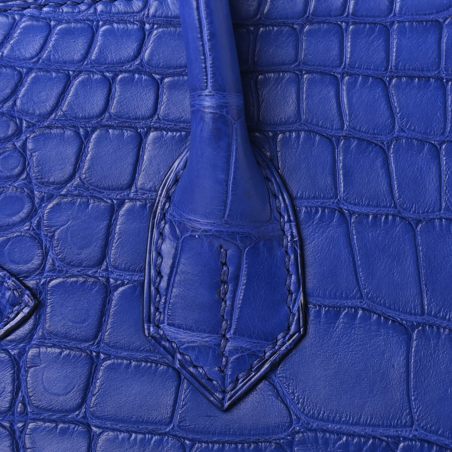 Hermes Matte Alligator Birkin 30 Bleu Electrique 7 of 32