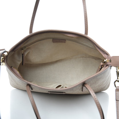 Gucci GG Supreme Monogram Small Zippered Tote Pink 5 of 11