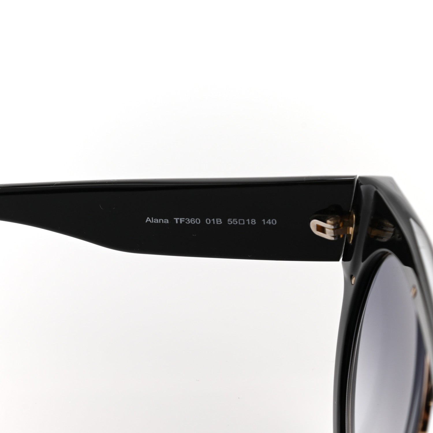 Tom Ford Alana Aviator Round Sunglasses TF360 Black 5 of 9