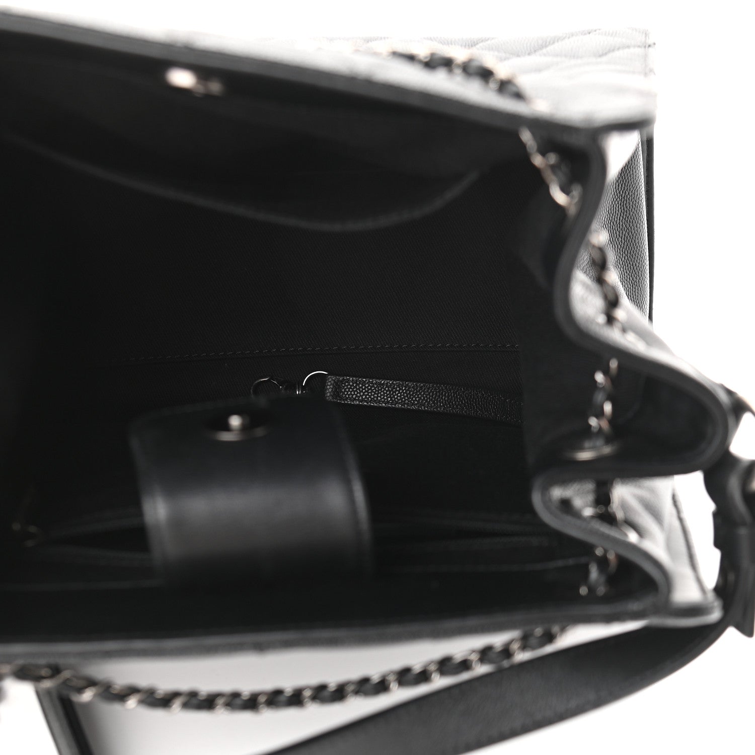 Chanel Caviar Quilted Medium CC Bucket Bag Black 5 of 9