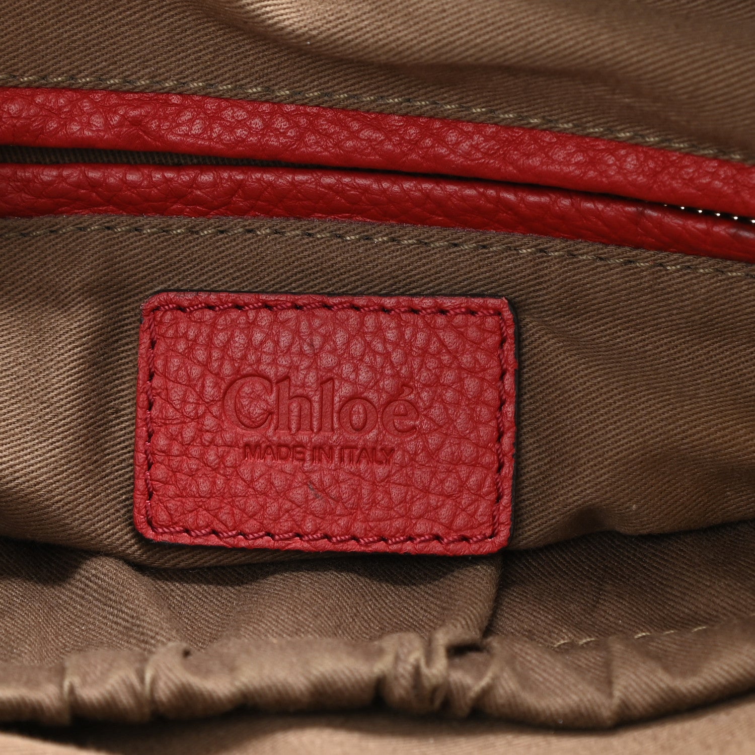 Chloe Calfskin Small Marcie Satchel Dahlia Red 6 of 8