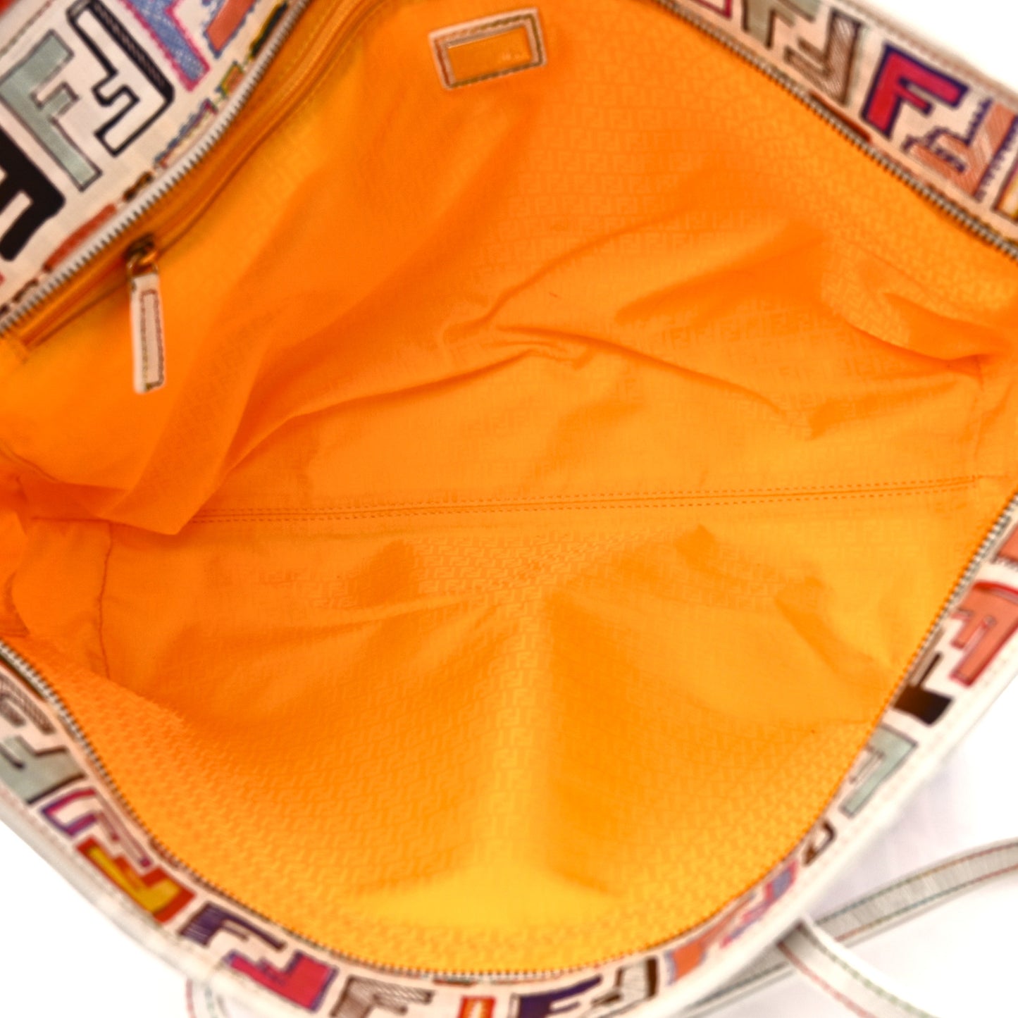 Zucca Spalmati FF Multicolor Medium Roll Tote Multicolor White