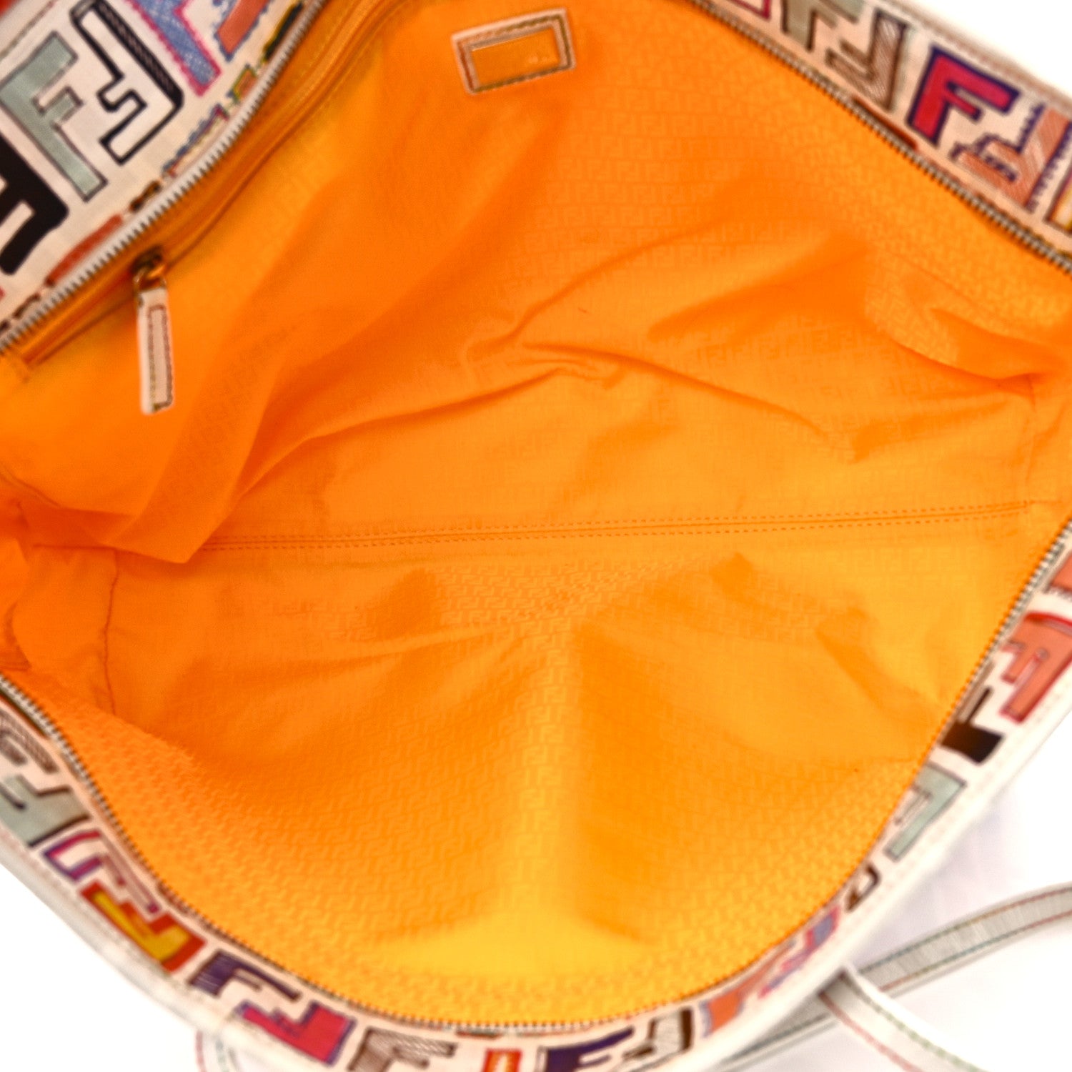 Fendi Zucca Spalmati FF Multicolor Medium Roll Tote Multicolor White 5 of 11