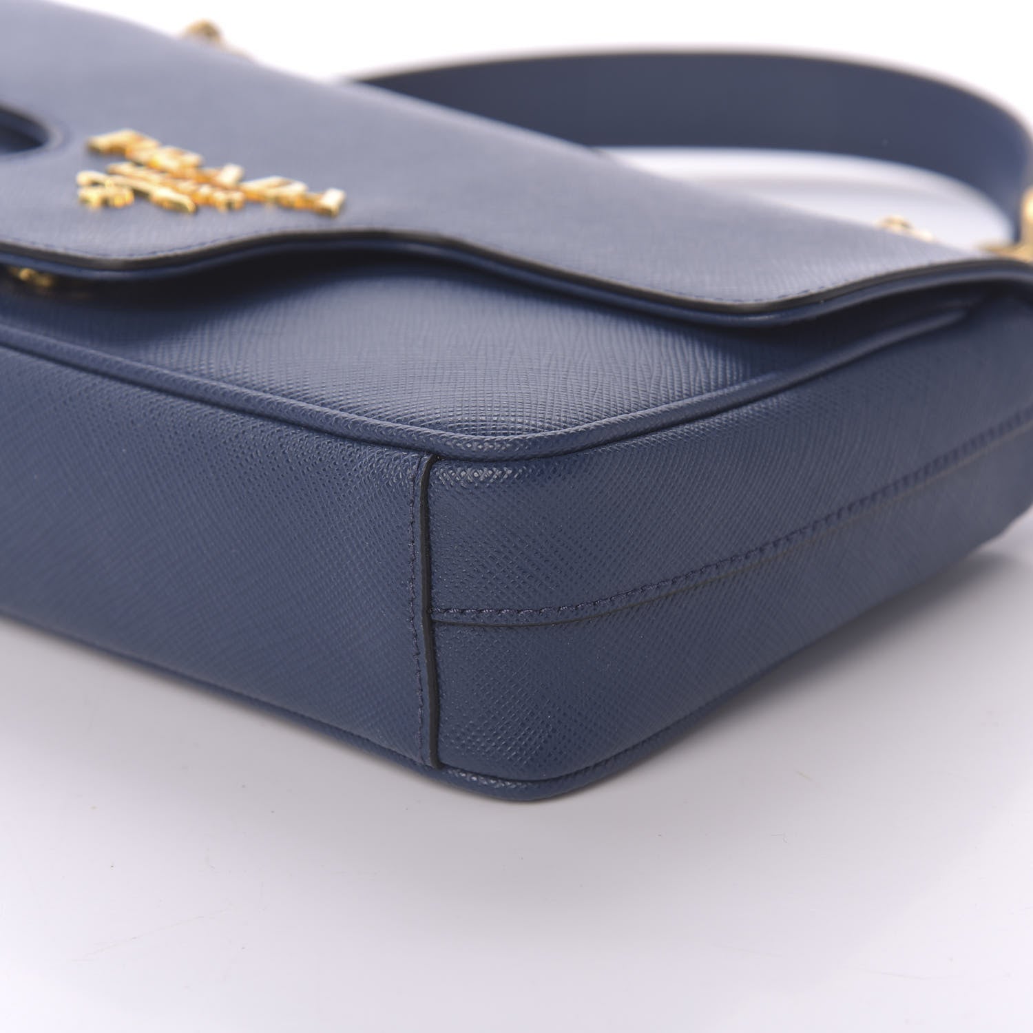 Prada Saffiano Flap Shoulder Bag Bluette 6 of 8