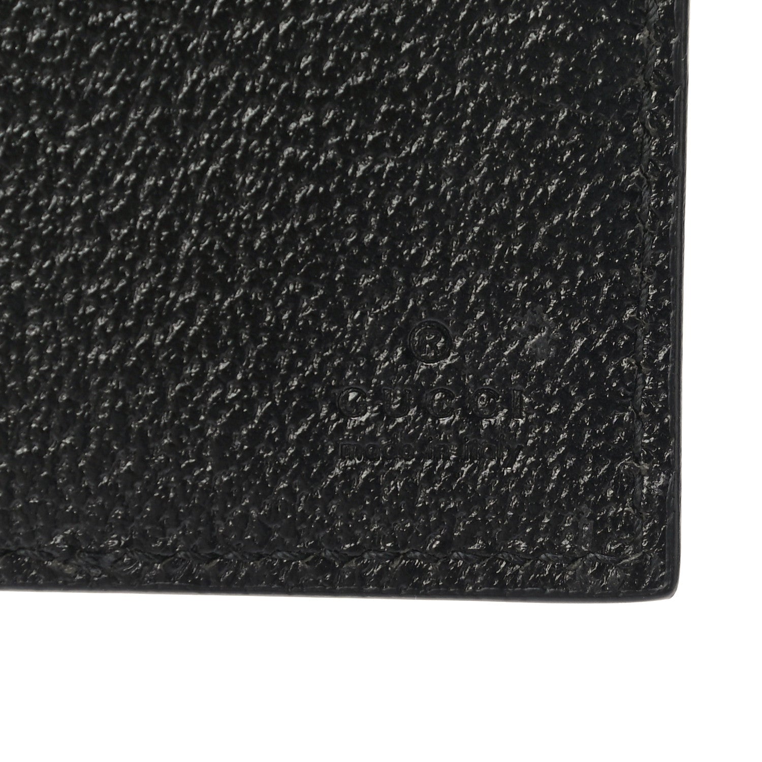 Gucci Calfskin Boar Effect GG Marmont Bi-Fold Wallet Black 6 of 9