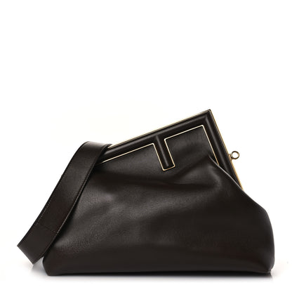 Fendi Shiny Nappa Medium Fendi First Ebano 1 of 9