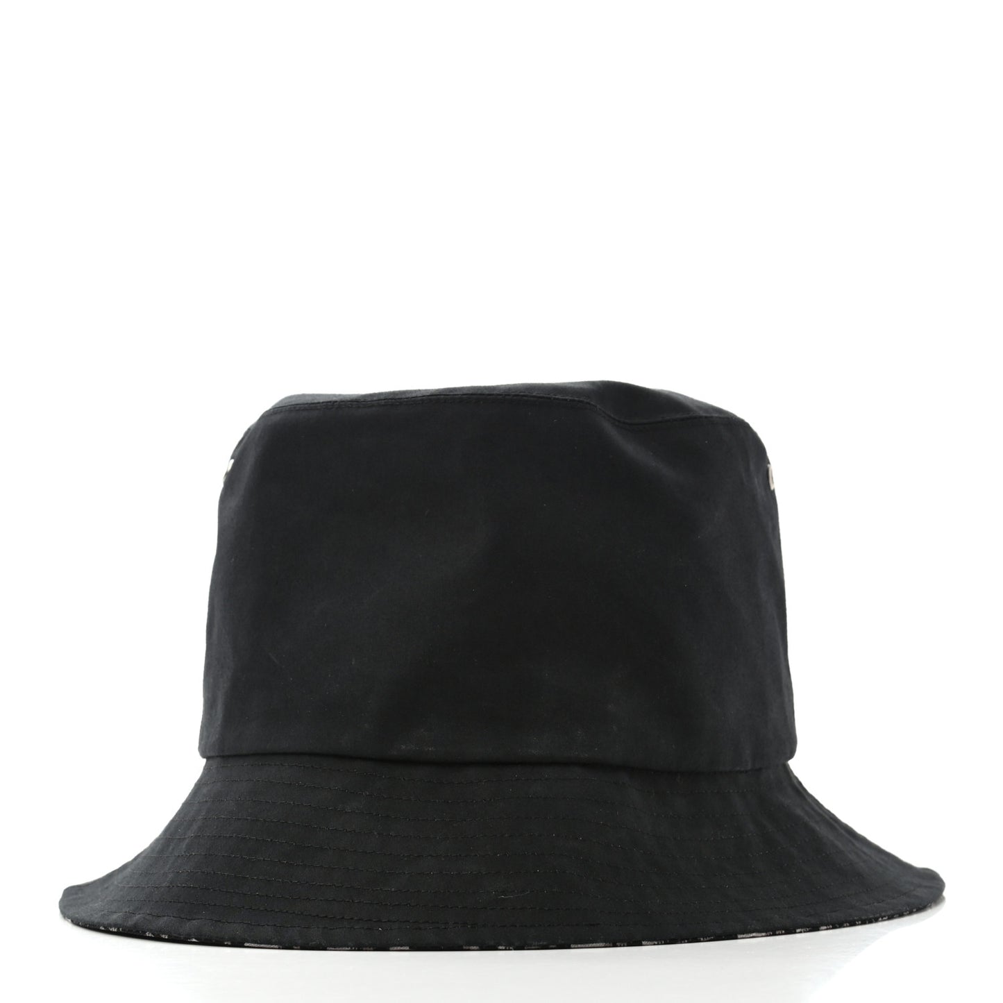 Polyester Cotton Oblique Teddy-D Brim Bucket Hat 57 Black
