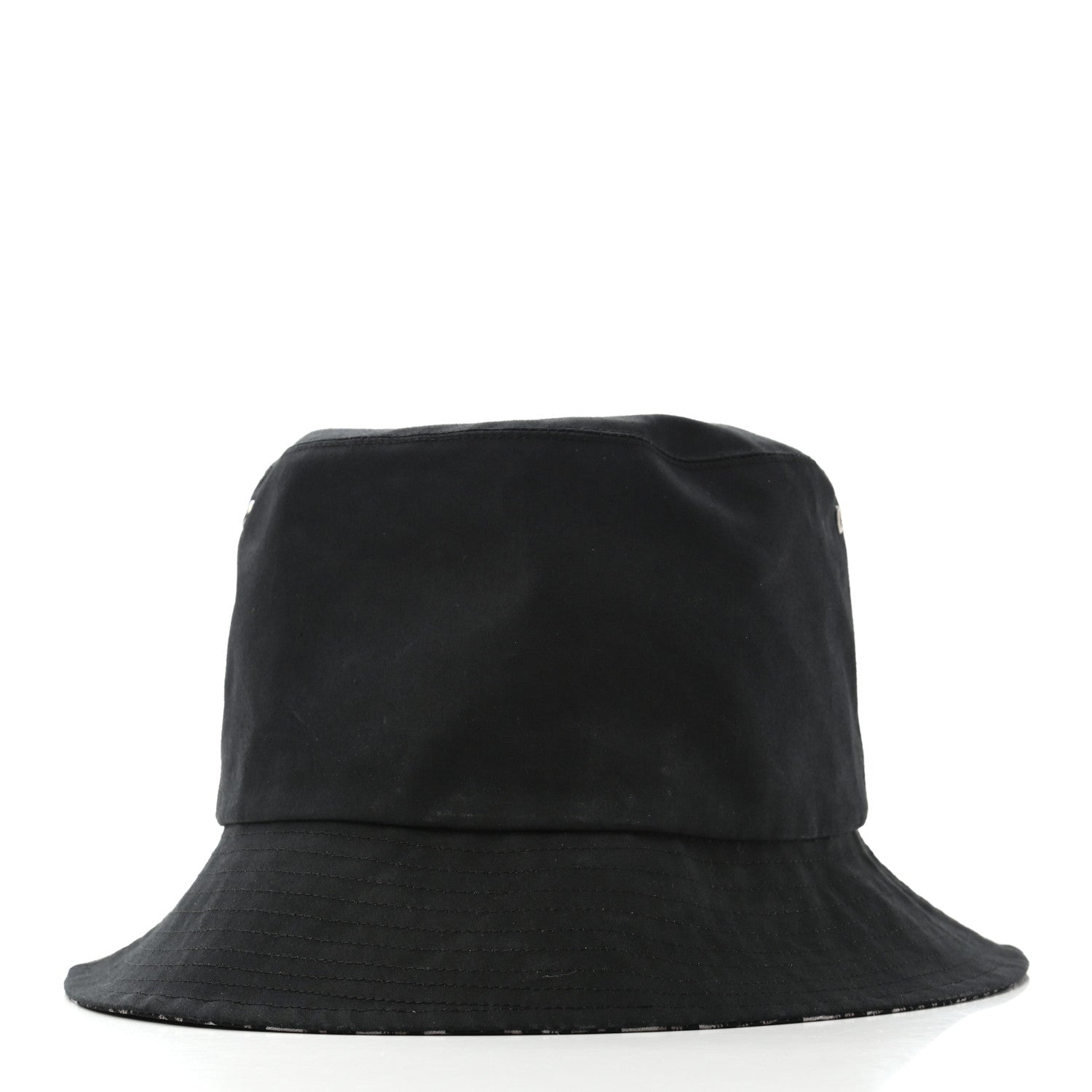 Christian Dior Polyester Cotton Oblique Teddy-D Brim Bucket Hat 57 Black 11 of 23