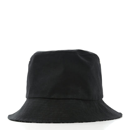 Christian Dior Polyester Cotton Oblique Teddy-D Brim Bucket Hat 57 Black 11 of 23