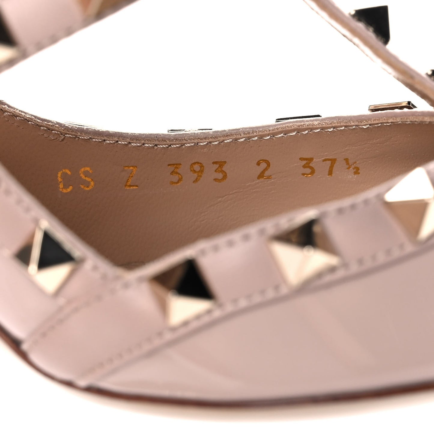 Patent Rockstud Ankle Strap Pumps 37.5 Poudre