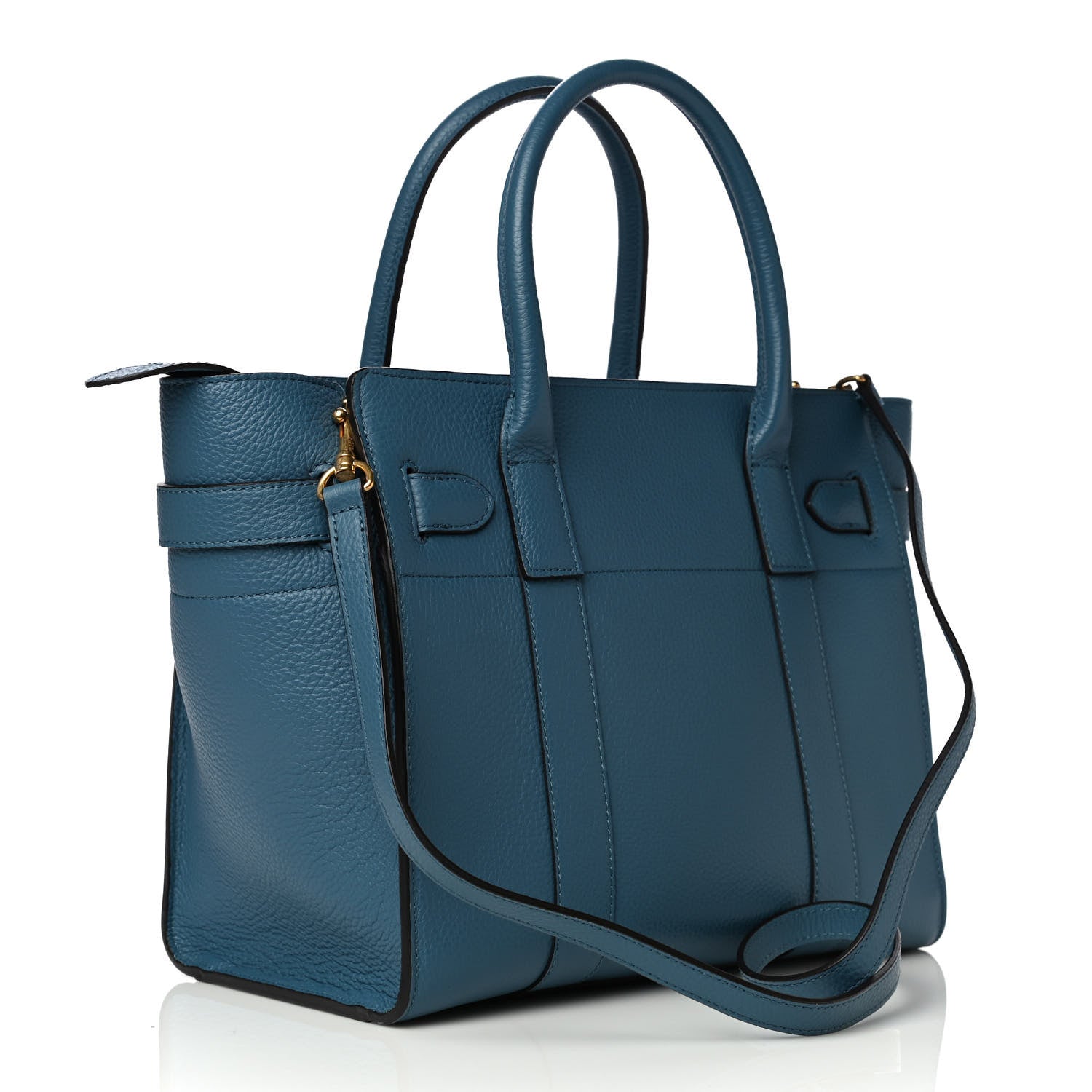 Mulberry Small Classic Grain Mini Zipped Bayswater Blue 2 of 14