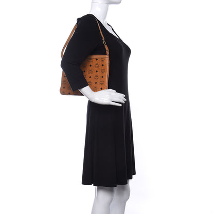 MCM Visetos Liz Shopper Tote Pouch Cognac 2 of 10