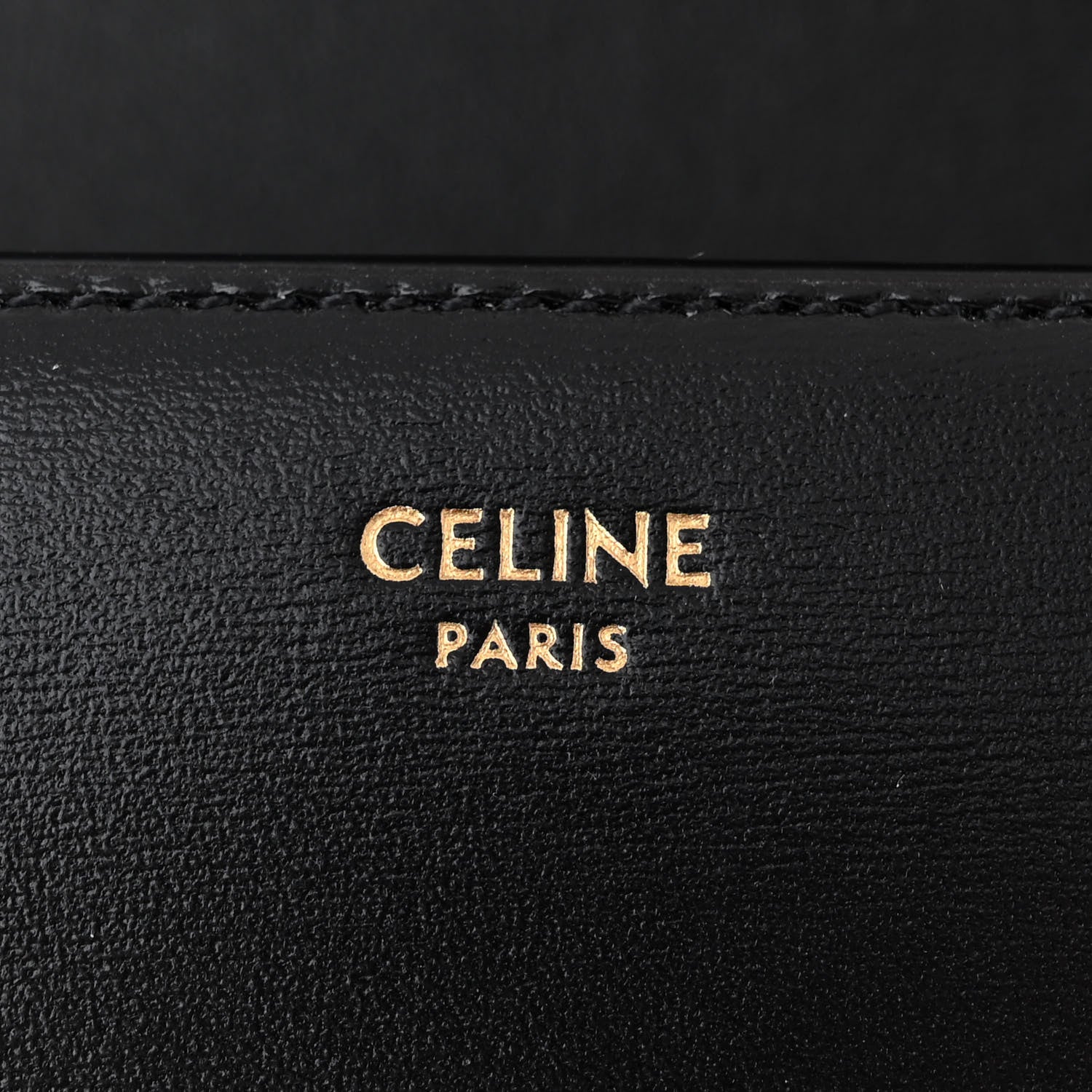 Celine Shiny Calfskin Triomphe Margo Wallet on Chain Black 6 of 11