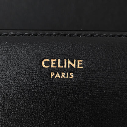 Celine Shiny Calfskin Triomphe Margo Wallet on Chain Black 6 of 11