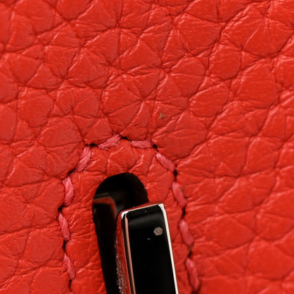 Hermes Taurillon Clemence Birkin 30 Rouge Pivoine 13 of 13