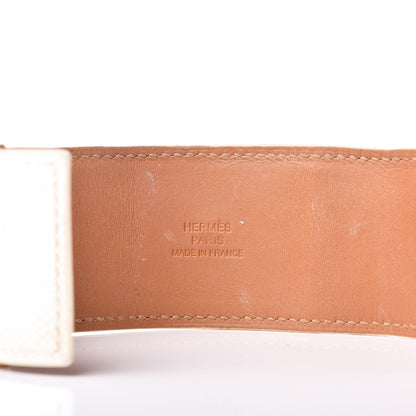 Hermes Epsom Collier de Chien CDC Bracelet M White 5 of 7
