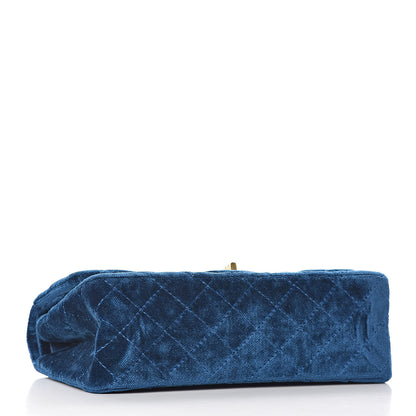 Chanel Velvet Quilted 2.55 Reissue 225 Flap Blue 4 of 10