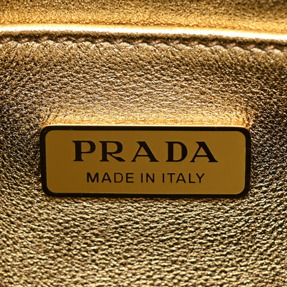 Prada Spazzolato Cleo Adjustable Strap Shoulder Bag Platino 6 of 7