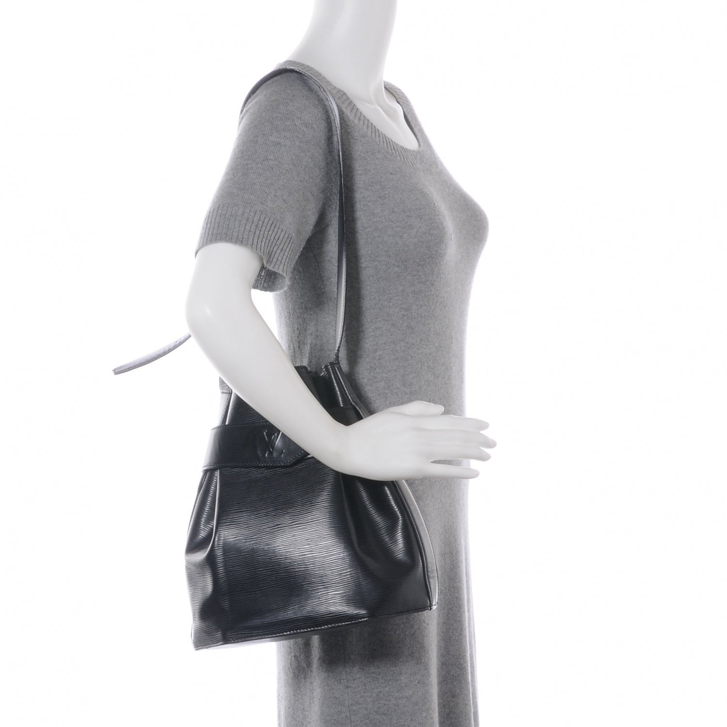 Louis Vuitton Epi Sac D'Epaule Shoulder Black 2 of 8